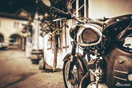 Picture of Vintage Motorcycle Closeup